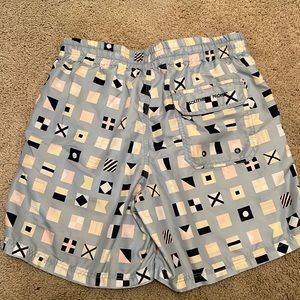 Southern Proper Swim Trunks Flags In Hydrangea Blue Size Small